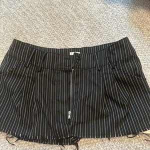 Urban Outfitters Black and White Skort with Pinstripes
